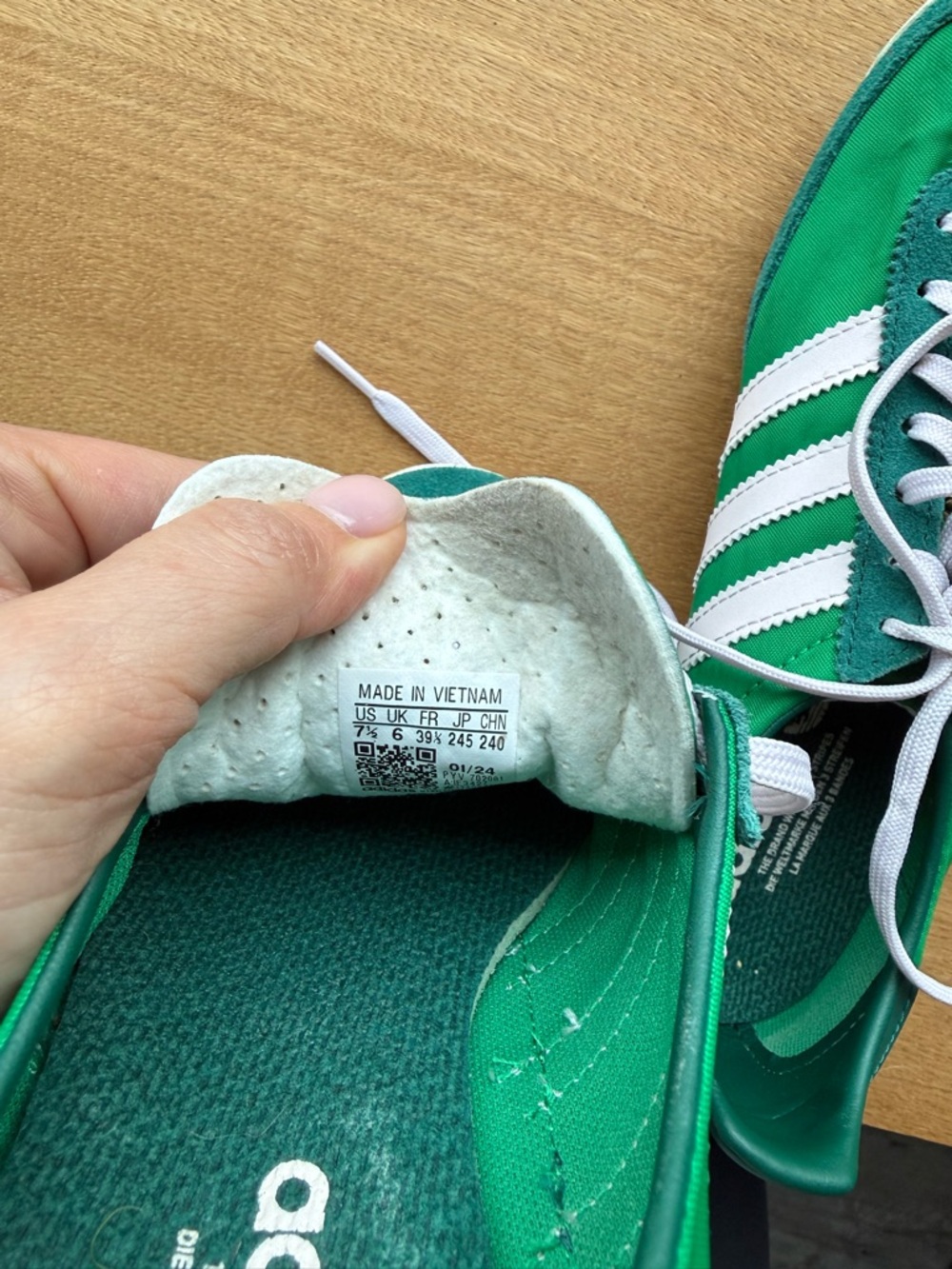adidas SL 72 OG shoes in Collegiate Green - Picture 7 of 7